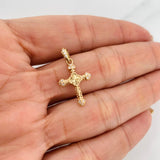 Dije Cruz Trebol 1.3g / 2.05cm Oro Amarillo 18K