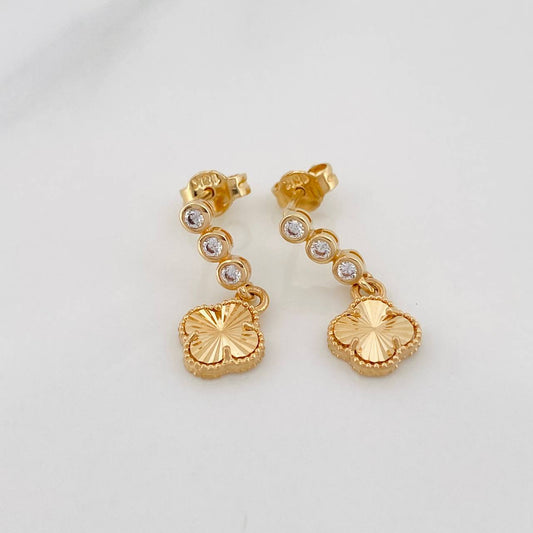 Topos Halo Trebol 2.15g / 2.6mm Oro Amarillo 18K