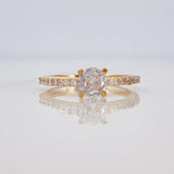 Anillo Solitario Puente 2.4g / T7 Oro Amarillo 18K