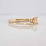 Anillo Solitario Puente 2.4g / T7 Oro Amarillo 18K