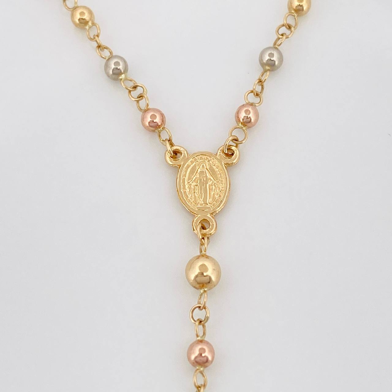 Rosario Virgen Milagrosa 6.25g / 50.05cm / 3.7mm Tres Oros 18K