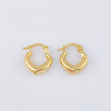 Candongas Corazon Liso 1.1gr / 1.5cm / Oro Amarillo 18K