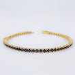 Pulso Tennis 6.3 Qts Zafiro 12.3gr / 19.5cm / Oro Amarillo Nac.Esp. 18K *