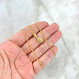 Cadena Lazo 0.95 / 50cm + Dije Virgen Guadalupe 0.45cm / 1.8cm Oro Amarillo (Oferta) *