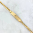 Pulso Cubano 6gr / 19.5cm / 3.8mm Placa Rectangular Lineas Paralelas Oro Amarillo +0