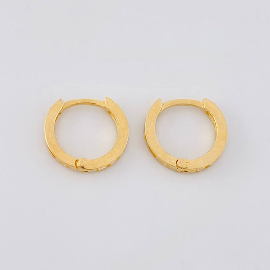 Candongas Carril 1.5g / 1.1cm Oro Amarillo 18K