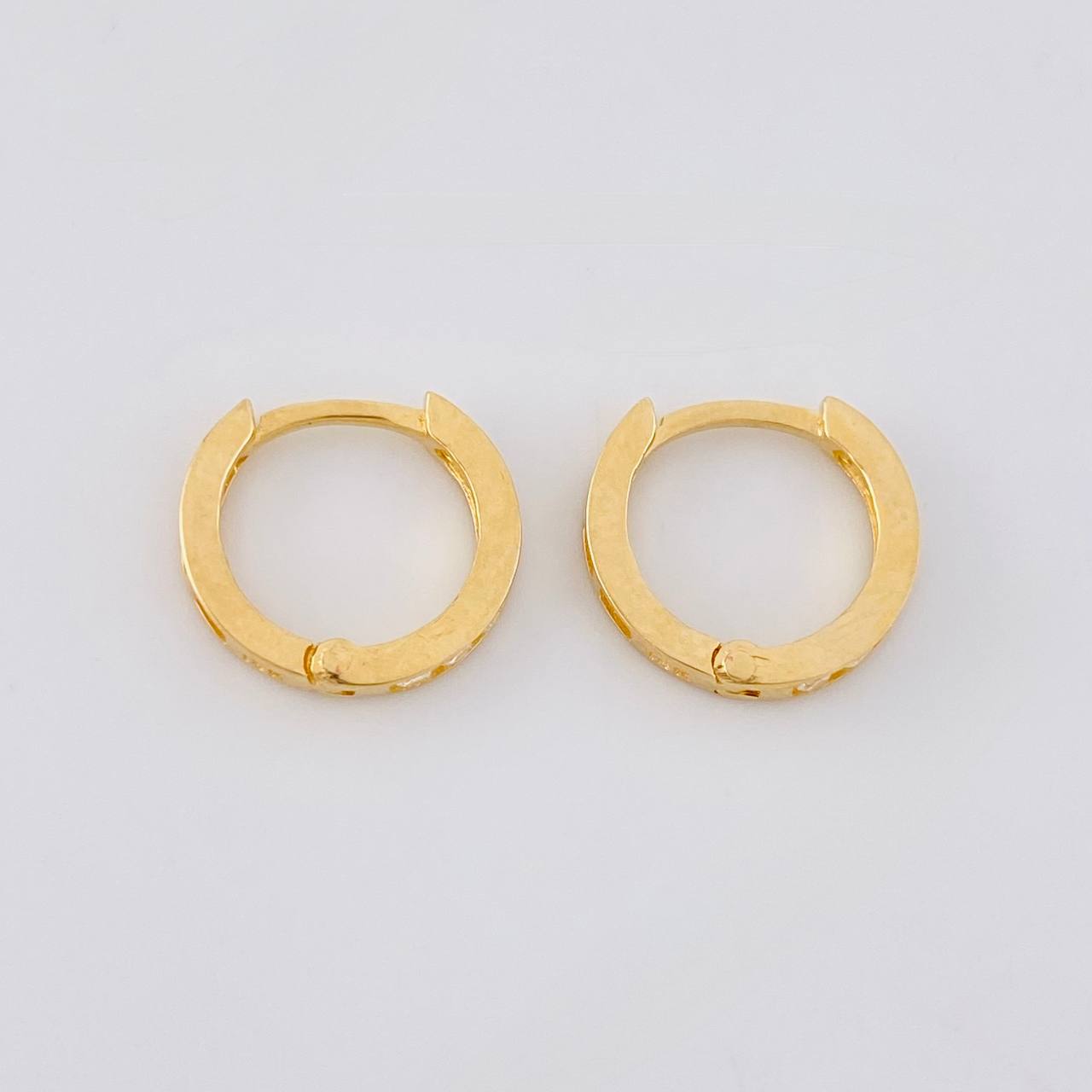 Candongas Carril 1.55g / 1.1cm Oro Amarillo 18K