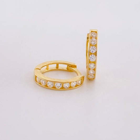Candongas Carril 1.5g / 1.1cm Oro Amarillo 18K