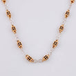 Cadena Rustica Infinito Barril 19.2g / 65.2cm / 3.4mm Dos Oros Blanco Rosa 18K