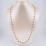 Cadena Rustica Infinito Barril 19.2g / 65.2cm / 3.4mm Dos Oros Blanco Rosa 18K