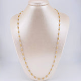 Cadena Rustica Infinito Barril 20g / 65.8cm / 3.4mm Dos Oros Amarillo Blanco 18K