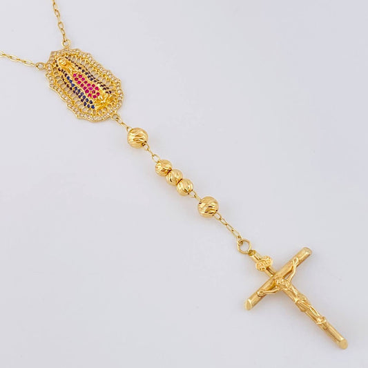 Rosario Virgen Guadalupe 16.05g / 58cm / 4.9mm Oro Amarillo 18K