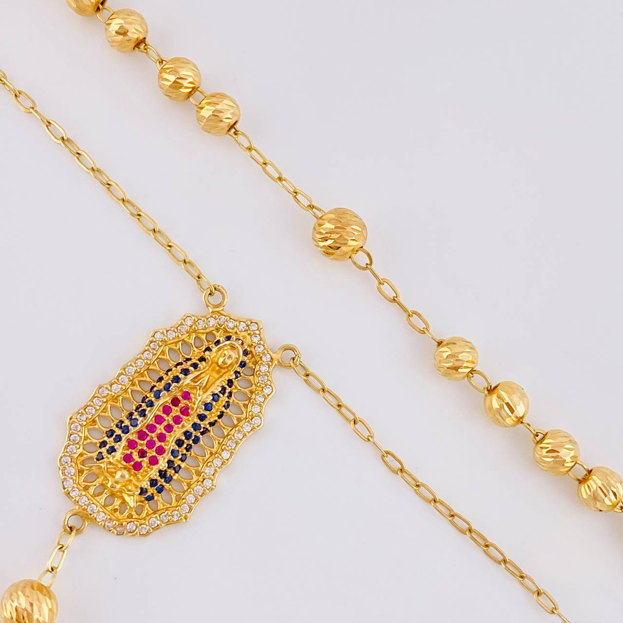 Rosario Virgen Guadalupe 16.05g / 58cm / 4.9mm Oro Amarillo 18K