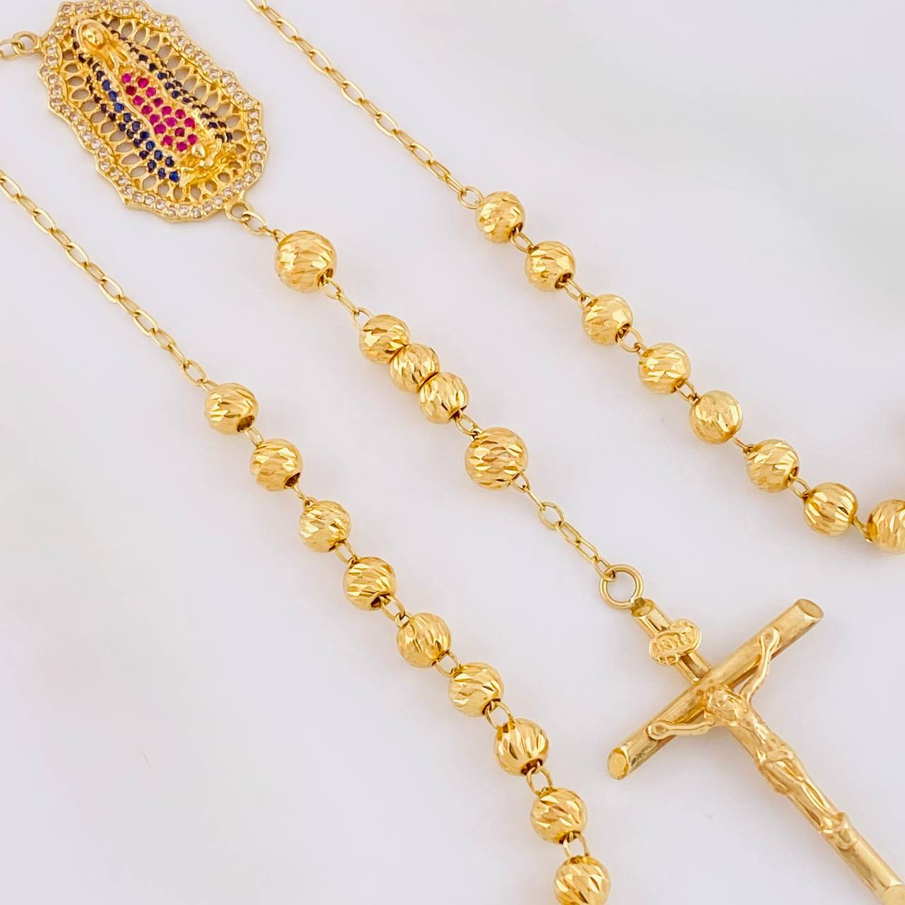 Rosario Virgen Guadalupe 16.05g / 58cm / 4.9mm Oro Amarillo 18K