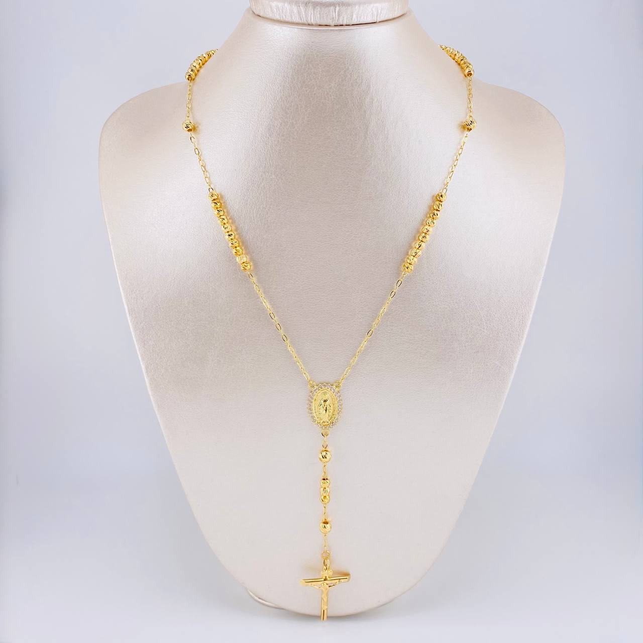 Rosario Virgen Milagrosa 10.85g / 52cm / 4mm Oro Amarillo 18K