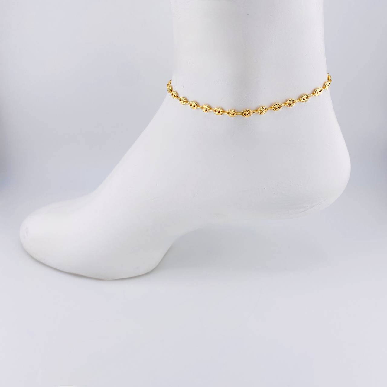 Tobillera GC Diamantado 3.5g / 23.6cm / 4mm Oro Amarillo 18K