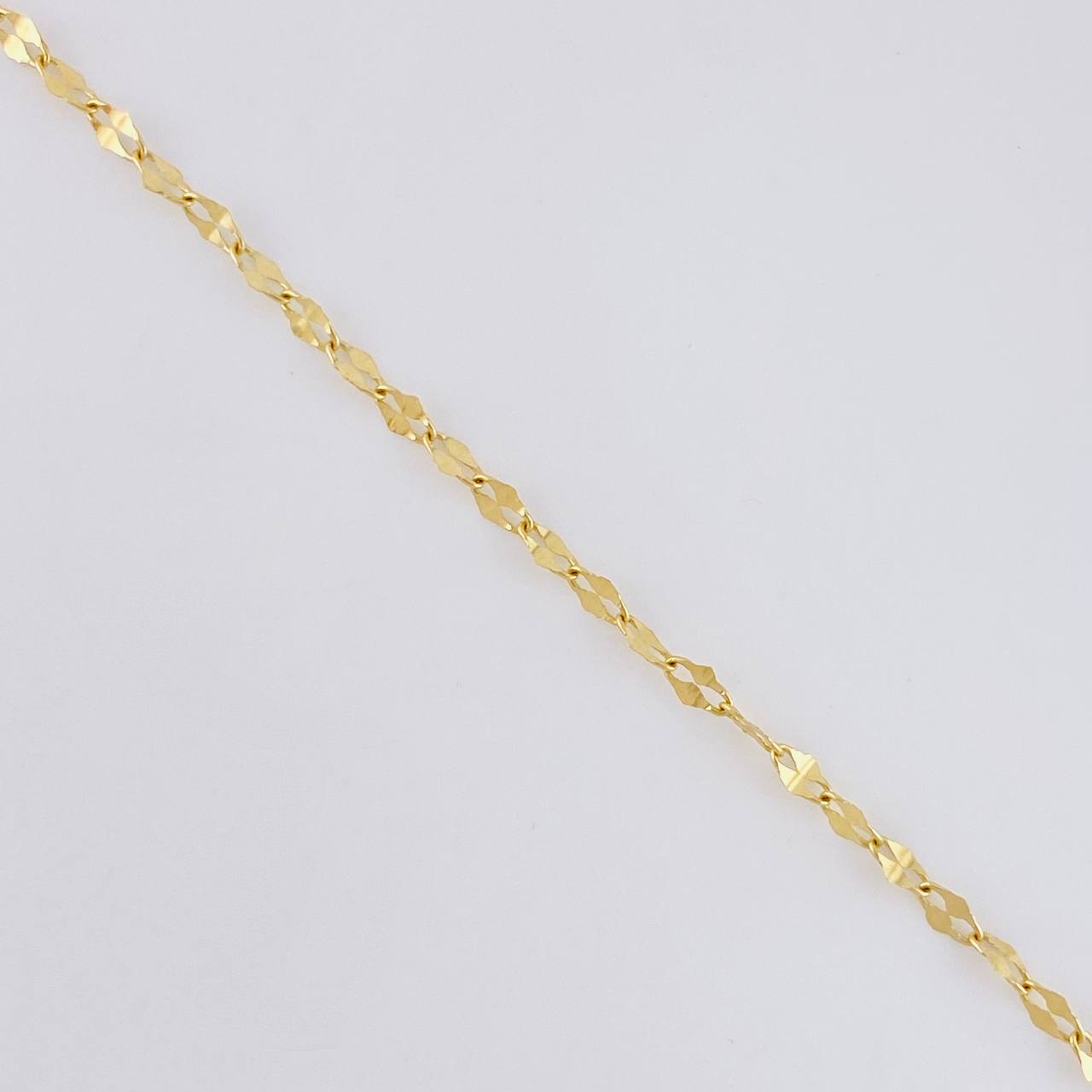 Cadena Flor Espejo 1.1g / 40.2cm / 1.9mm Oro Amarillo 18K