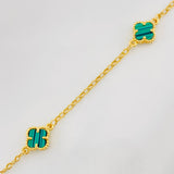 Pulso Rolo Trebol 2.7g / 18cm / 1.3mm Oro Amarillo 18K