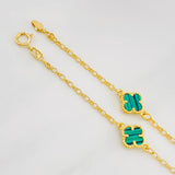 Pulso Rolo Trebol 2.7g / 18cm / 1.3mm Oro Amarillo 18K