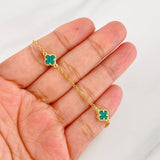Pulso Rolo Trebol 2.7g / 18cm / 1.3mm Oro Amarillo 18K