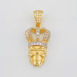 Dije Calavera Corona 4.2g / 3cm Dos Oros Amarillo Blanco 18K