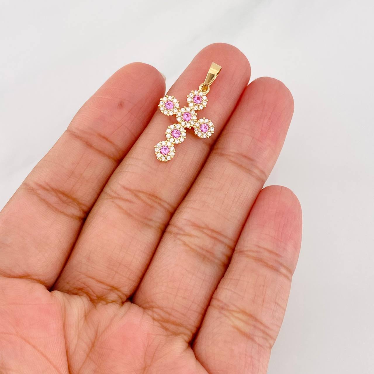 Dije Cruz Tupida 1.4g / 2.6cm Oro Amarillo 18K