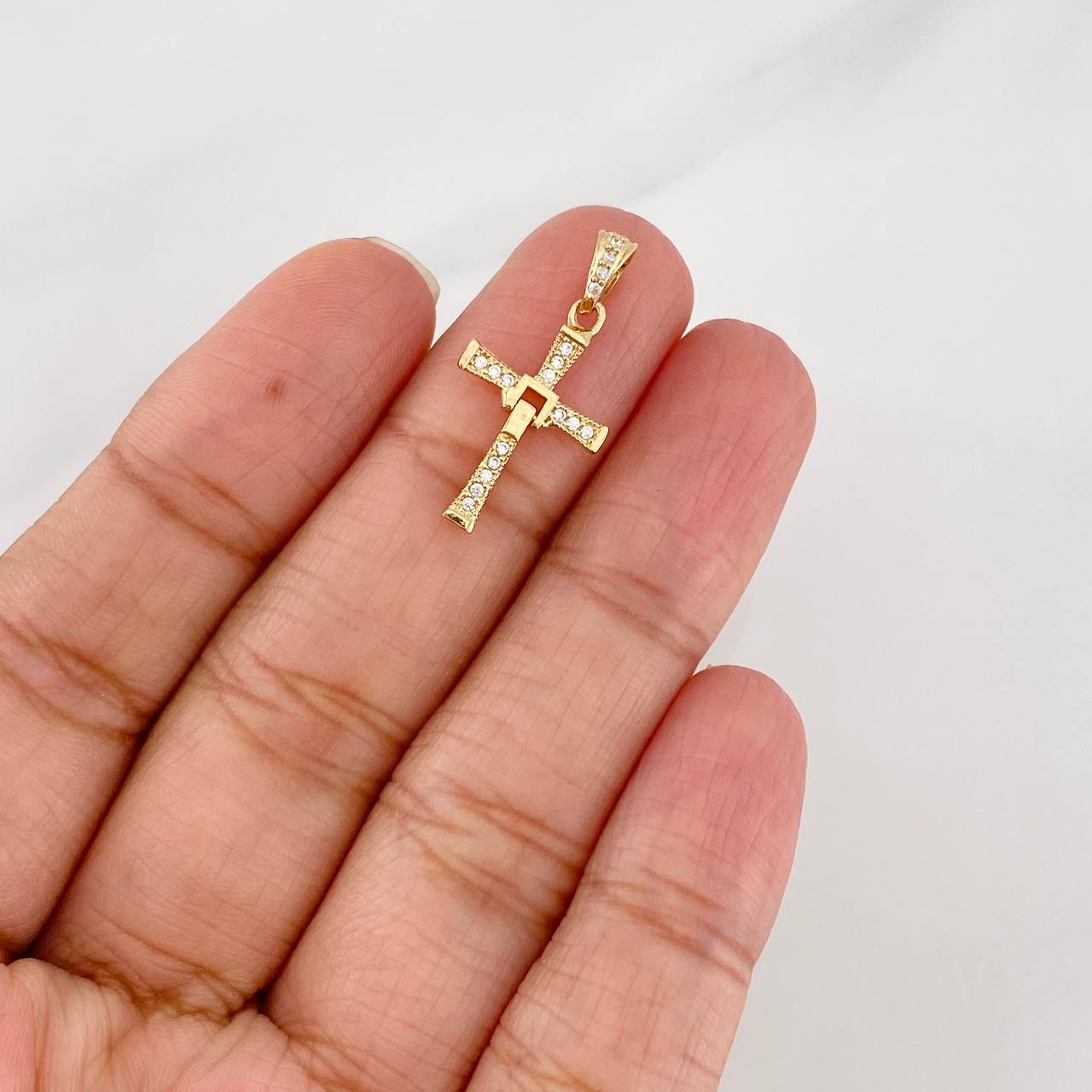 Dije Cruz Articulada 1.05g / 2.4cm Oro Amarillo 18K