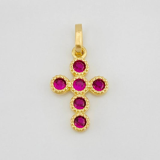 Dije Cruz Tupida 1.8g / 2.03cm Oro Amarillo 18K