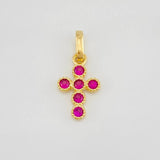 Dije Cruz Tupida 0.85g / 1.9cm Oro Amarillo 18K