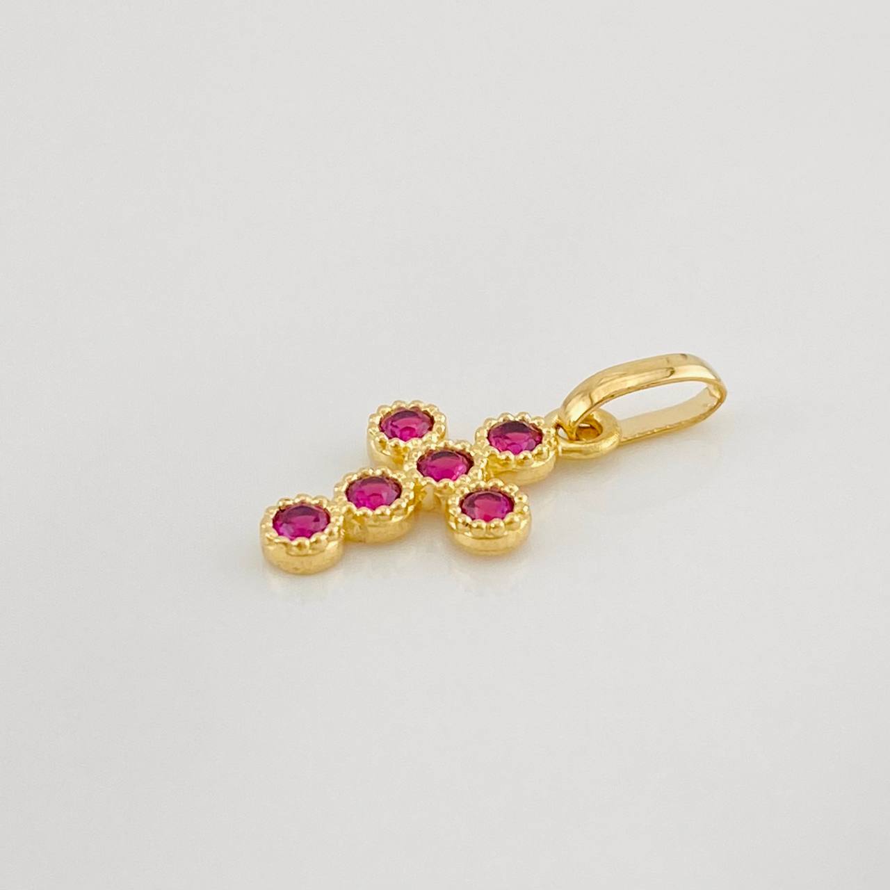 Dije Cruz Tupida 0.85g / 1.9cm Oro Amarillo 18K