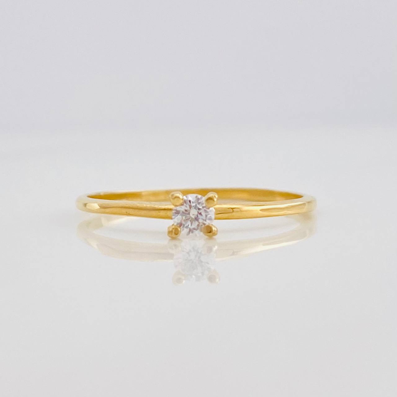 Anillo Solitario 1.05g / T7 1/4 Oro Amarillo 18K