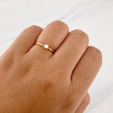 Anillo Solitario 1g / T7 Oro Amarillo 18K