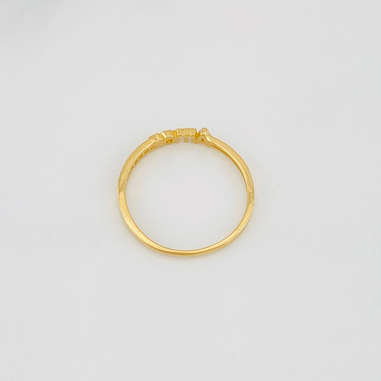 Anillo Carril Amor 1.35g / T7 Oro Amarillo 18K