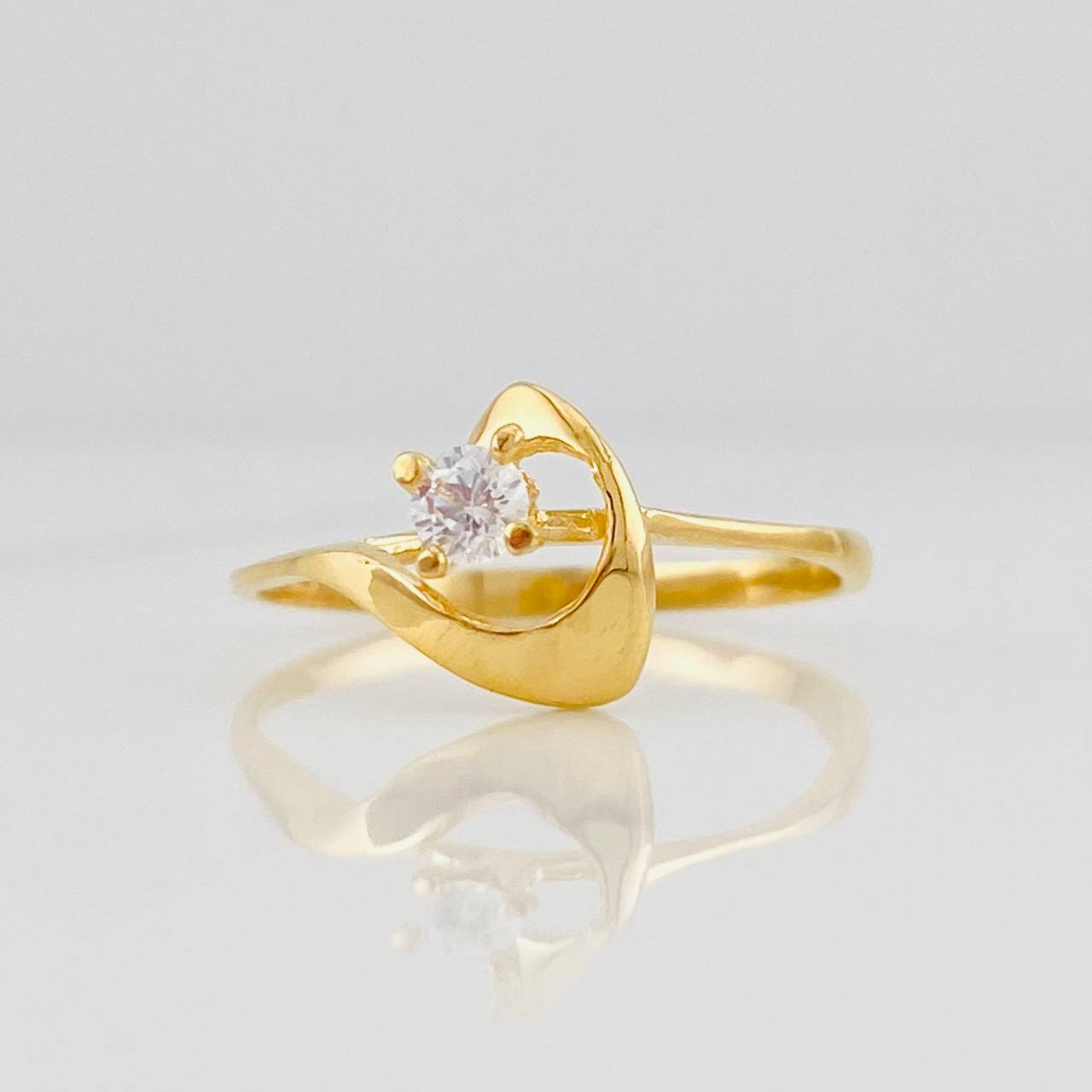 Anillo Solitario Ola 1.5g / T7 3/4 Oro Amarillo 18K
