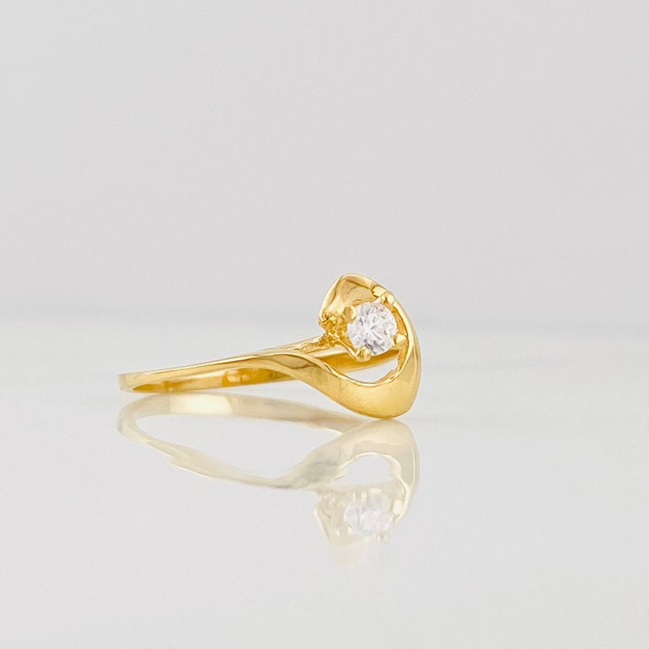 Anillo Solitario Hola 1.35g / T6 Oro Amarillo 18K