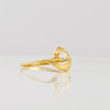 Anillo Solitario Ola 1.4g / T6 1/4 Oro Amarillo 18K