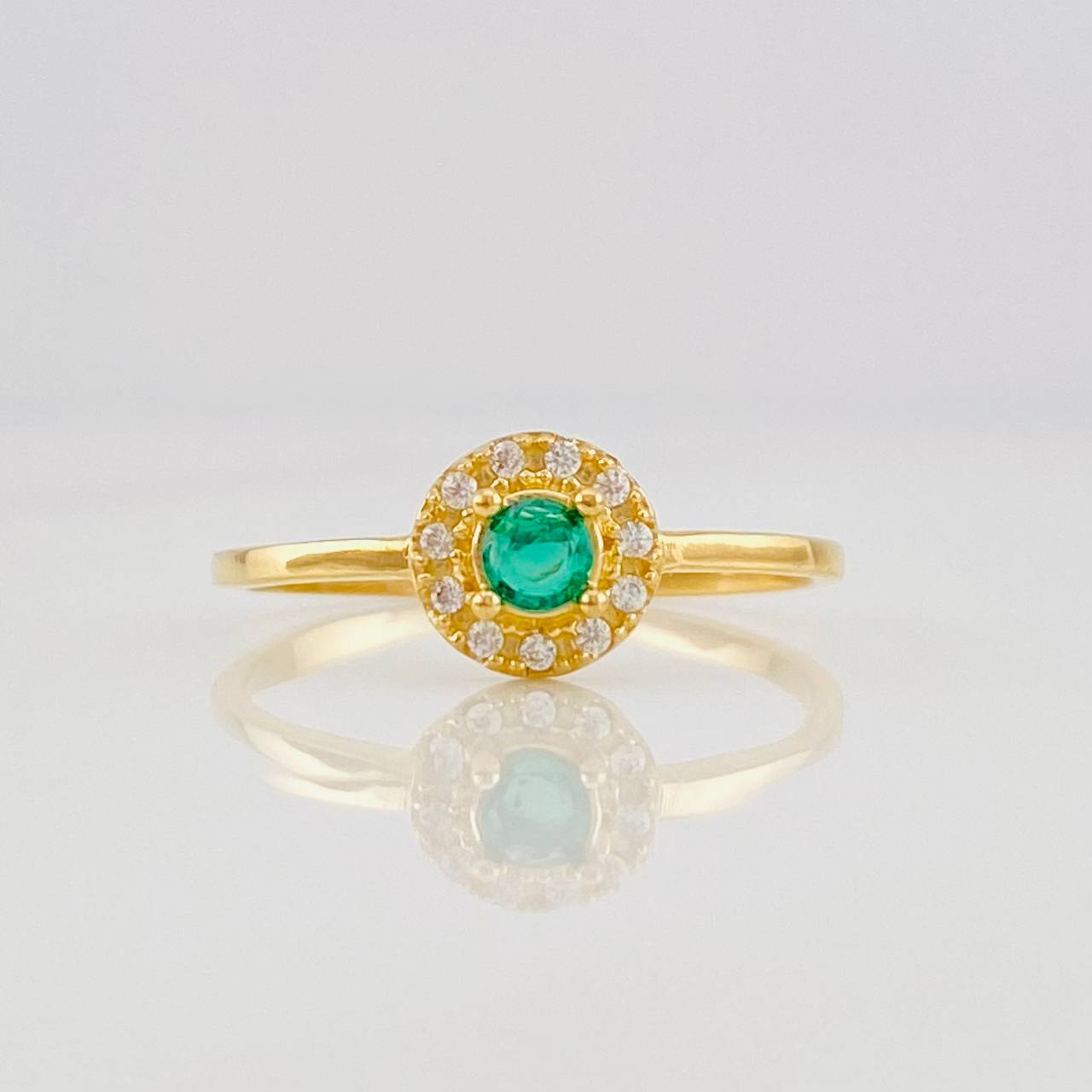Anillo Halo Circulo 1.35g / T6 Oro Amarillo 18K