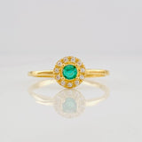 Anillo Halo Circulo 1.35g / T6 Oro Amarillo 18K