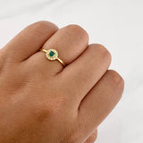 Anillo Halo Circulo 1.35g / T6 Oro Amarillo 18K