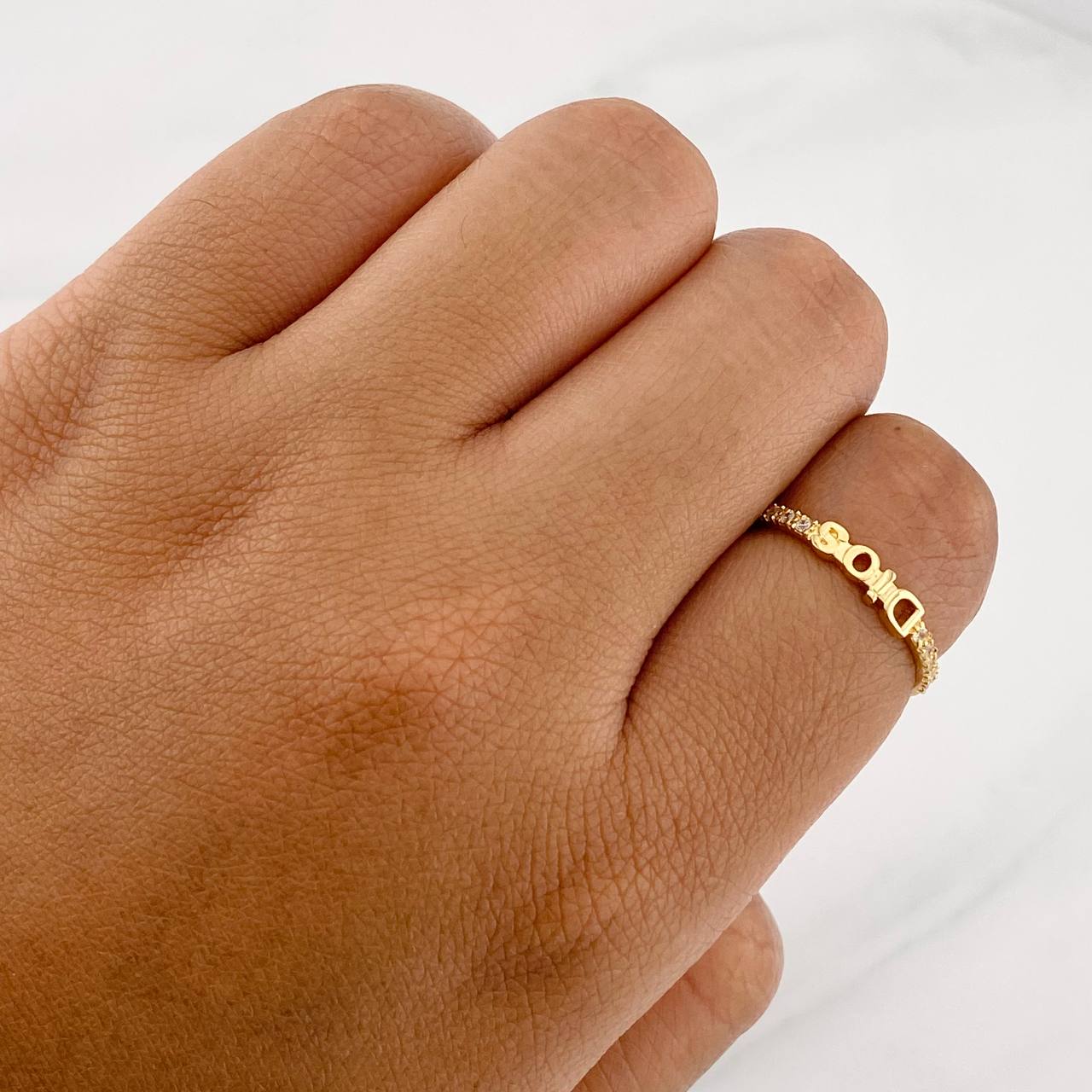 Anillo Dios 1.15g / T5 Oro Amarillo 18K