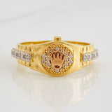 Anillo Correa Corona 4.45g / T7 Tres Oros 18K