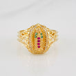 Anillo Virgen de Guadalupe 3.5g / T6 3/4 Oro Amarillo 18K
