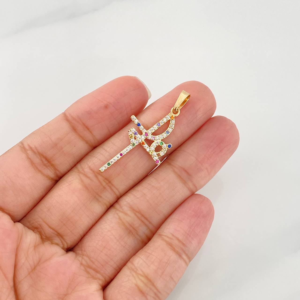 Dije Cruz Fé 1.4g / 3.5cm Oro Amarillo 18K