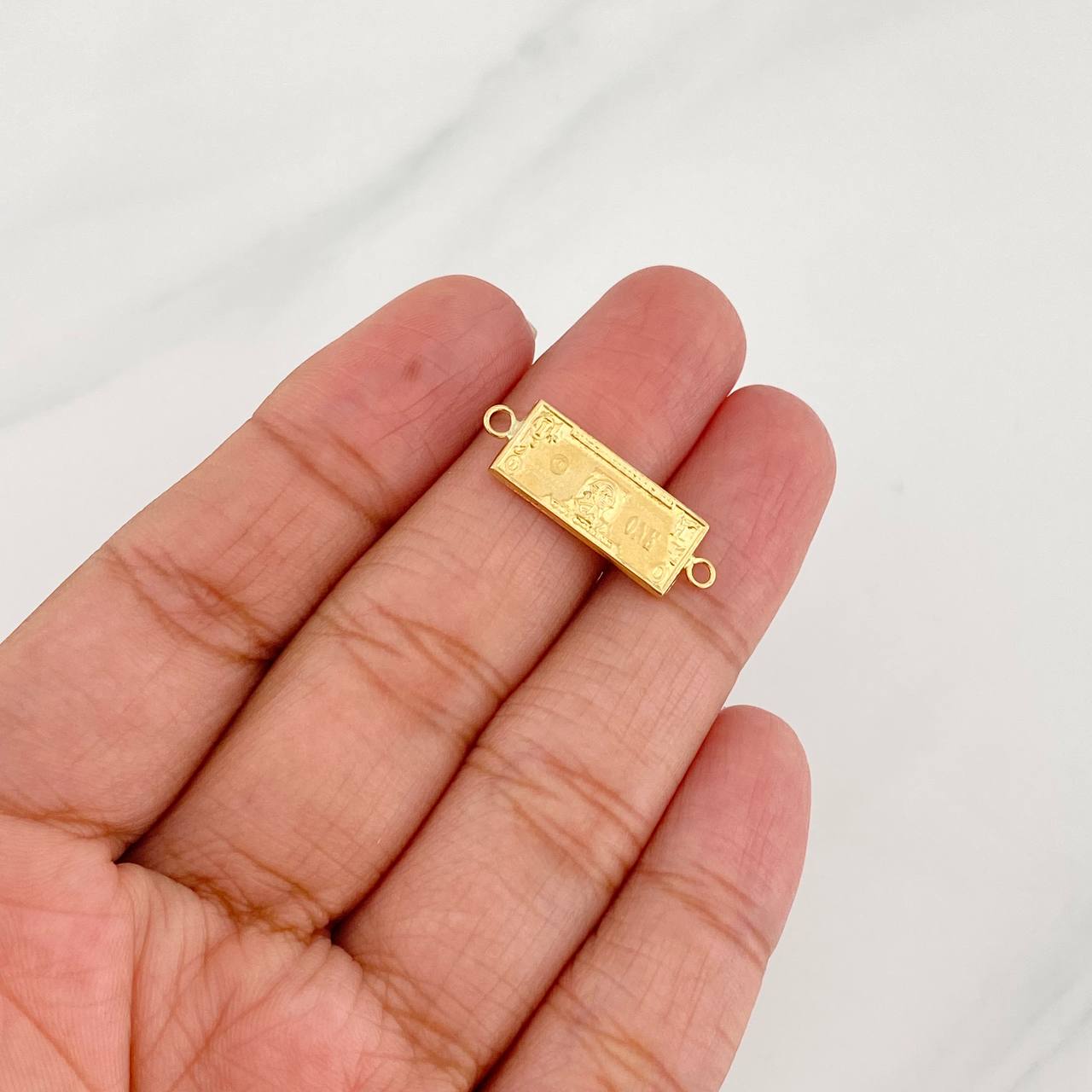 Herraje One Dolar 0.8g / 2.5cm Oro Amarillo 18K
