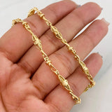 Cadena Rustica Dubái 37.6g / 60cm / 4mm Oro Amarillo 18K