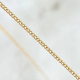 Cadena Mini Cubana 1.25gr / 60cm / 1mm + Dije Virgen Milagrosa 0.25gr / 1.3cm Oro Amarillo