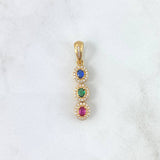 Dije Articulado 3.15gr /  3.3 Circones Blancos Azul Verde Fucsia Oro Amarillo * (Oferta)