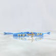 Pulsera Celeste Ancla 0.75gr / 4mm-3mm Bolas Lisas Diamantadas 6 und Oro Amarillo ©