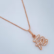 Set Cadena y Dije Veneciana + Fe 2gr / 0.55mm Oro Rosa 18K (Oferta) &
