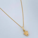 Set Cadena y Dije Veneciana + Corona Rx 1.25gr / 0.55mm Oro Amarillo 18K (Oferta) &